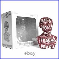 Andy Warhol Bust Kid Robot Vinyl Art Sculpture Fragile Variant only 200 made 12