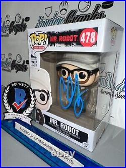 Christian Slater Mr. Robot 478 Signed Autographed Funko Pop-bas Coa Beckett