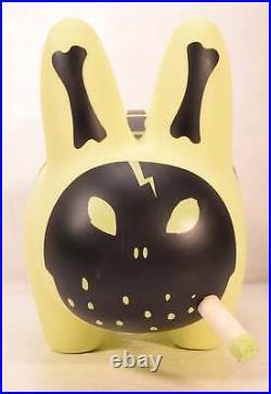 Frank Kozik Kidrobot Labbit Bones Glow GID 10 Vinyl Figure Signed