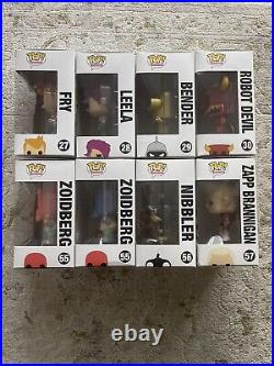 Funko POP! Futurama Lot Gold Bender, Leela, Fry, Zapp, Nibbler, Zoidberg, Robot