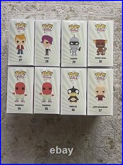 Funko POP! Futurama Lot Gold Bender, Leela, Fry, Zapp, Nibbler, Zoidberg, Robot