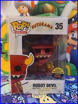 Funko Pop! #35 Futurama Robot Devil with Fiddle/Violin Toy Tokyo withProtector