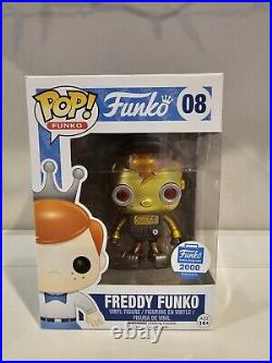 Funko Pop! Freddy Funko #08 Gold Robot Funko Shop Exclusive LE 2000 Vaulted 2016