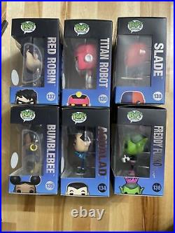 Funko Pop Teen Titans Full Set Bumblebee, Slade, Red Robin, Titan Robot, Aqualad