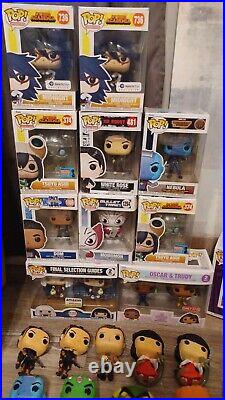 Lot of 33 Plus 1 Super Pop! Vinyl Figures WWE, My Hero Academia, Mr. Robot ++