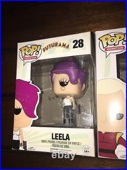 Lot of 3 Futurama Funko Pop Robot Devil Leela Zapp Brannigan Vaulted Figures new