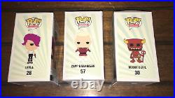 Lot of 3 Futurama Funko Pop Robot Devil Leela Zapp Brannigan Vaulted Figures new