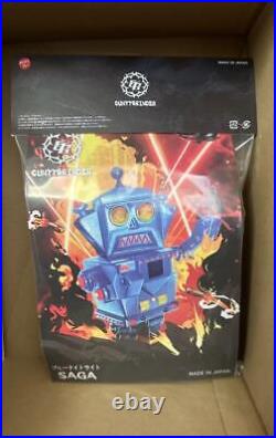 New Unopened Soft Vinyl SAGA Robot Light Blue Luminescent ctg toy