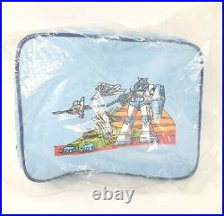 VINTAGE GUNDAM VOLTRON GOBOTS KO ROBOT VINYL SOFT LUNCH BOX KIT CASE With THERMOS